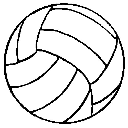 Coloriage ballon Volley