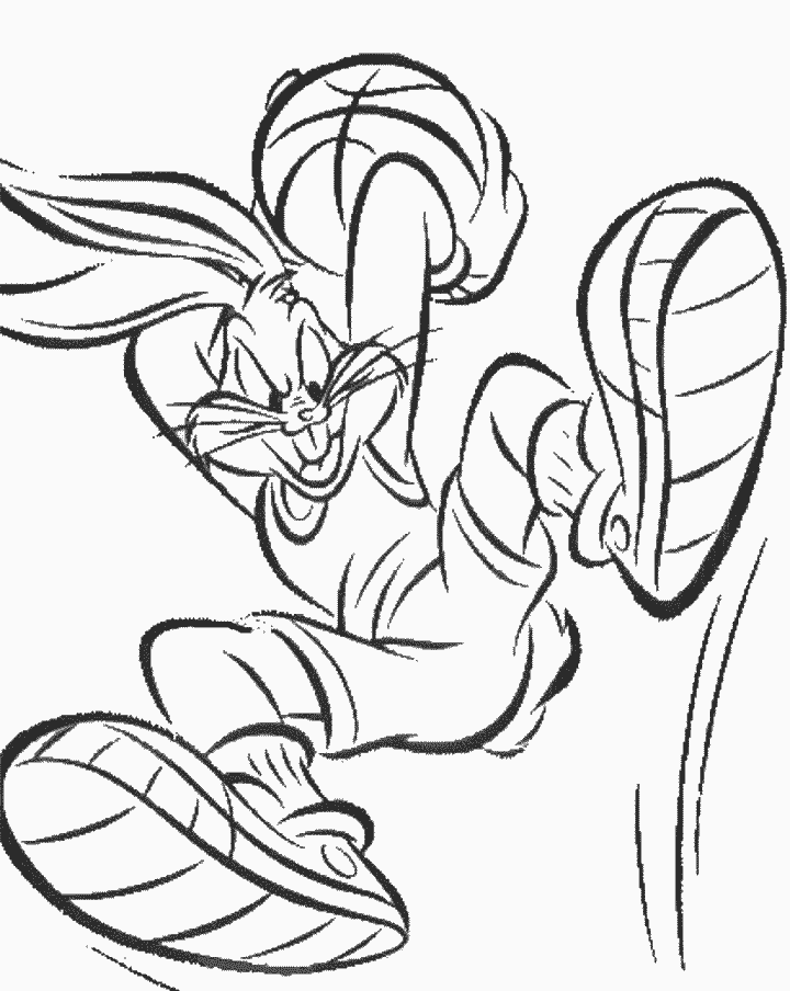 Coloriage Bugs Bunny Basket