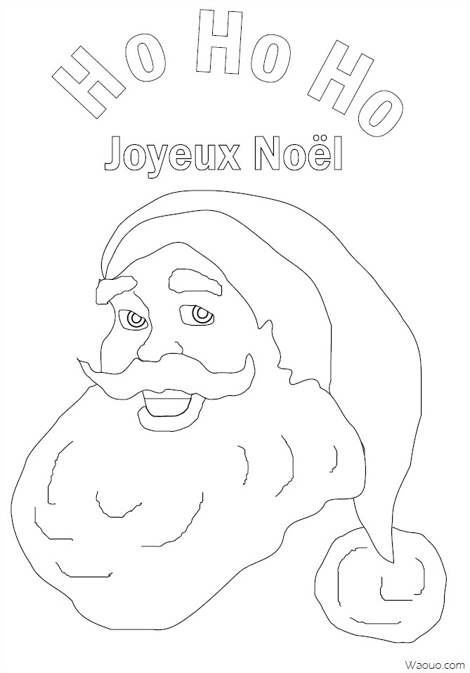 Coloriage ho ho ho père noël