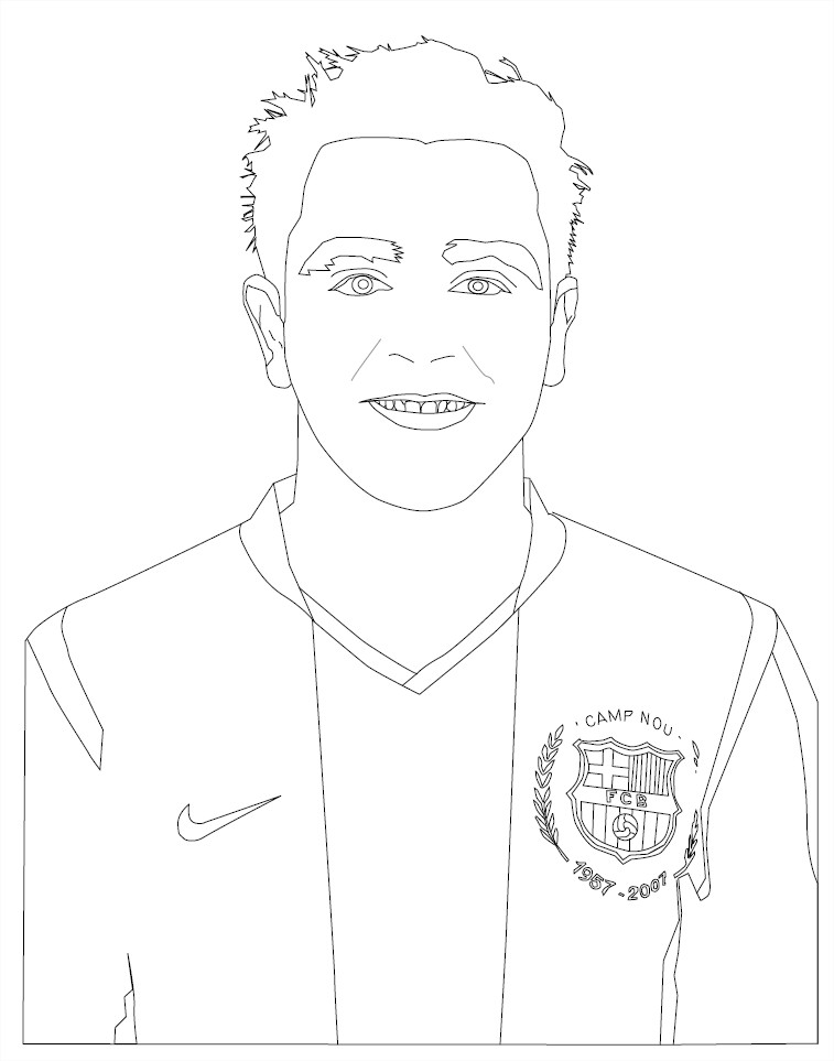 Coloriage Xavi Hernandez