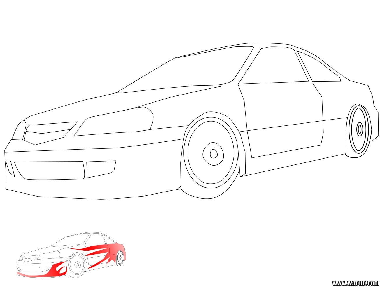 Coloriage voiture tuning