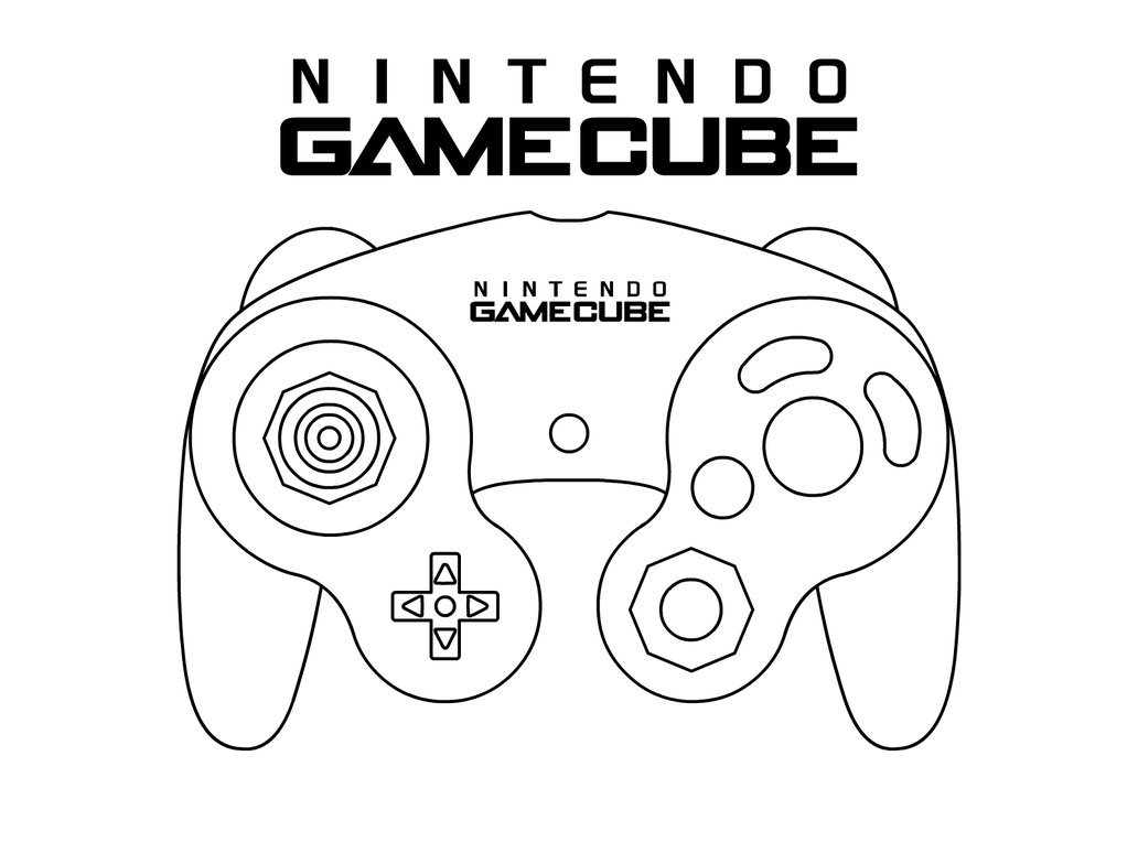 Coloriage manette Gamecube