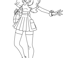 Coloriage Serena Pokemon XY