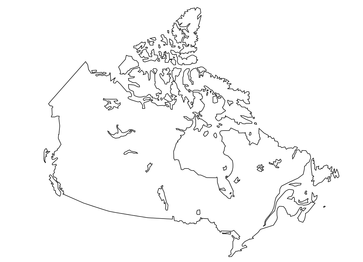 Carte Canada vierge