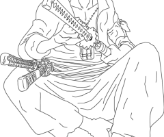 Coloriage Zoro One Piece