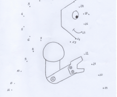 Coloriage point à relier robot