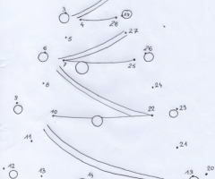 Coloriage point à relier sapin de noel